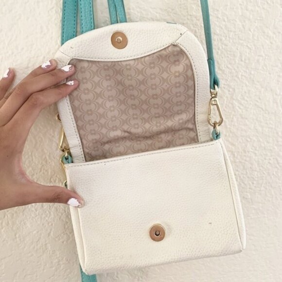 Charming Charlie Turquoise Striped Crossbody Purse - Picture 5 of 10